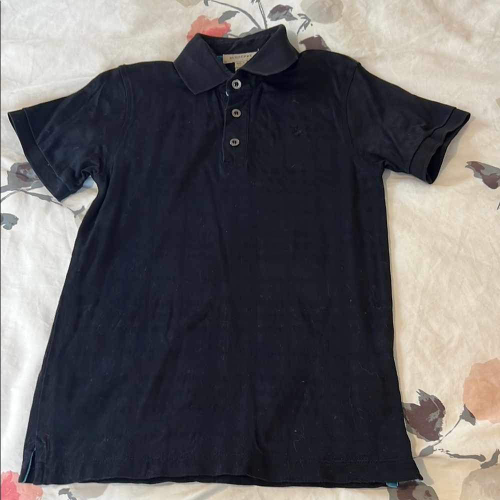 Black Burberry collared Shirt